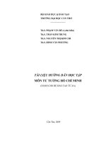 TÀI LIỆU HƯỚNG DẪN HỌC TẬP  MÔN TƯ TƯỞNG HỒ CHÍ MINH