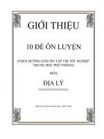 Bộ 10 đề thi thử thpt quốc gia môn địa lý