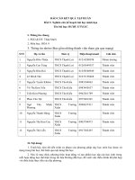 Mẫu báo cáo kết quả tập huấn môn Hóa cấp 2