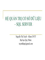HE QUAN TRI CSDL SQL sever