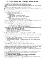 Đề cương ôn thi hsg sinh học 8 