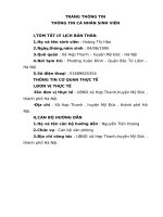 Tình hình xây dựng nông thôn mới tại xã Hợp Thanh, huyện Mỹ Đức, thành phố Hà Nội