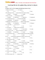 200 câu trắc nghiệm tiếng Anh 9
