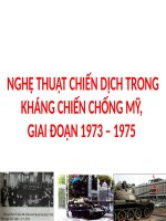 BÀI GIẢNG điện tử   NGHỆ THUẬT CHIẾN DỊCH TRONG KHÁNG CHIẾN CHỐNG mỹ GIAI đoạn  1973 1975