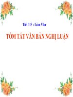 Tuần 33 Tóm tắt văn bản nghị luận