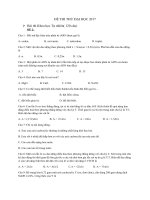 ĐỀ THI THỬ ĐẠI HỌC 2017( 02)