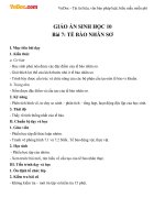 Giáo án Sinh học 10 bài 7: Tế bào nhân sơ