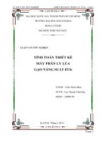 thiết kế Máy phân ly lúa gạo