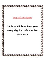 Sử dụng đồ dung trực quan trong dạy học toán cho học sinh lớp 1 