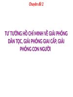 BÀI GIẢNG  điện tử   tư TƯỞNG hồ CHÍ MINH về GIẢI PHÓNG dân tộc, GIAI cấp và GIẢI PHÓNG CON NGƯỜI