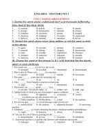 bài tập unit 2   making arrangment