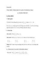 Chuyên đề tỉ lệ thức tính chất của dãy tỉ số bằng nhau 