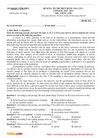 Bộ đề thi thử THPT quốc gia môn tiếng anh năm 2016 tỉnh vĩnh phúc (lần 1) có đáp án 