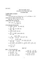 Chuyên đề luyện thi vào lớp 10 rút gọn biểu thức có chứa căn thức bậc hai 