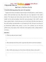 Bài tập tiếng anh lớp 9 unit 1 a visit from a pen pal số 2 