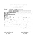 DON XIN CHUYEN TRUONG