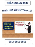 Tuyển Chọn 122 Bài Toán Xác Suất Chọn Lọc