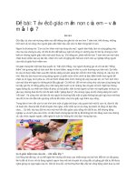 Tả về cô giáo mầm non của em 