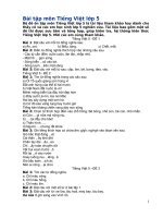 Bài tập môn tiếng việt lớp 5