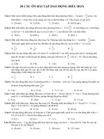 20 câu ôn bài tập dao động điều hoà