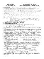 Nội dung ôn tập thi lại lớp 10 Môn Hóa  năm 2014-2015