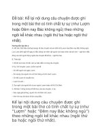 Kể lại nội dung câu chuyện được ghi trong một bài thơ có tính chất tự sự 