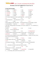 Bài tập ôn thi học kỳ 1 môn tiếng anh lớp 12 có đáp án   revision tests for english first term test 12 with answers 