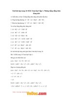 Giải bài tập trang 16 SGK toán lớp 8 tập 1 những hằng đẳng thức đáng nhớ 