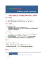 bien luan su tuong giao cua 2 do thi ham so 