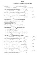Trắc nghiệm Giải tích lớp 12 Chương 1 165 câu
