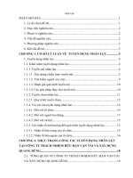 THỰC TRẠNG CÔNG TÁC TUYỂN DỤNG NHÂN LỰC TẠI CÔNG TY TRÁCH NHIỆM HỮU HẠN VẬN TẢI VÀ XÂY DỰNG QUANG DŨNG