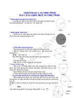 Hình học lớp 9 chuyên đề đường tròn 