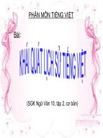 Khái quát lịch sử tiếng Việt