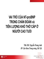 Vai Trò Của NT-PROBNP Trong Chẩn Đoán Và Tiên Lượng Khó Thở Cấp Ở Người Cao Tuổi