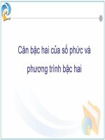 Căn bậc hai của số phức và phương trình bậc hai 