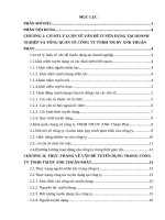 thực trạng và giải pháp về công tác tuyển dụng nhân sự tại công ty TNHH TM DV XHK Thuận Phát