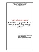 Một số biện pháp giúp trẻ 23 36 tháng thích hoạt động trong góc tạo hình 