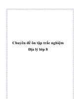 Chuyên đề ôn tập trắc nghiệm địa lý lớp 8 