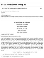 Đề THI THỬ THPT QUỐC GIA  MÔN VĂN HAY CƯC