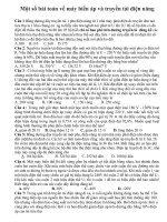 Một số bài toán về máy biến áp và truyền tải điện năng