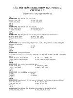 Câu hỏi trắc nghiệm hóa học 9 dạng 2 chương i, ii 