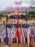 Bài giảng Hình học 12 chương 2 bài 1: Khái niệm về mặt tròn xoay