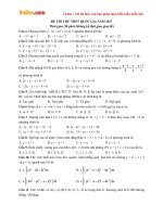 Đề thi thử THPT Quốc gia năm 2017 môn Toán trắc nghiệm - Đề số 3