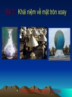 Bài giảng Hình học 12 chương 2 bài 1: Khái niệm về mặt tròn xoay