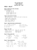 Ôn tập học kì i môn toán 8 năm học 2012 – 2013 
