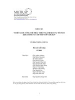 CHIẾN LƯỢC TỔNG THỂ PHÁT TRIỂN NGÀNH DỊCH VỤ TỚI NĂM 2020 (CSSSD) VÀ TẦM NHÌN TỚI NĂM 2025