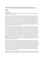 Kể về một việc em đã làm khiến bố mẹ vui lòng 