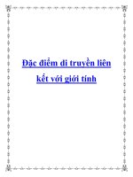 Đặc điểm di truyền liên kết với giới tính 