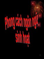 Phong cách ngôn ngữ sinh hoạt