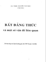 Bất đẳng thức và một số vấn đề liên quan 
